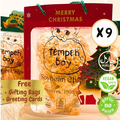 [Tempeh Boy Gifting Bundle] Tempeh Chips (9 x 170g)  +Free Christmas Gifting Set [Ready on 7 December]